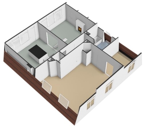 Floorplan - Waaldijk 55, 4171 CB Herwijnen